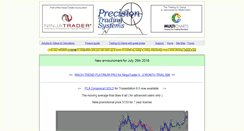 Desktop Screenshot of precisiontradingsystems.com