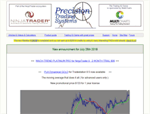 Tablet Screenshot of precisiontradingsystems.com